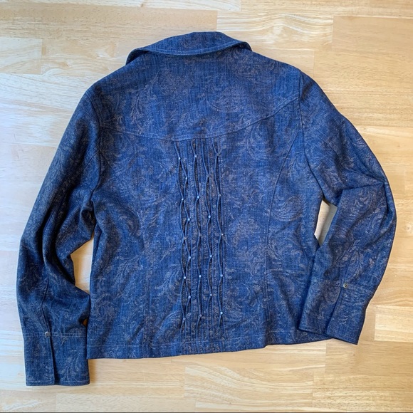 HOST PICK 🎉 Coldwater Creek Embellished Denim Jacket, 8P, NWT - Picture 2 of 6